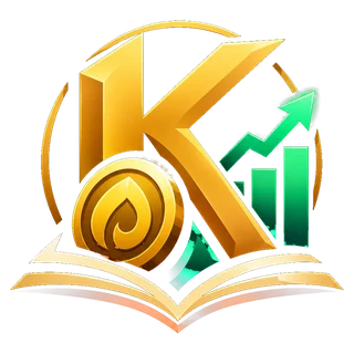 Logo KamasLedger : un K doré, une pièce, un livre et une courbe en hausse